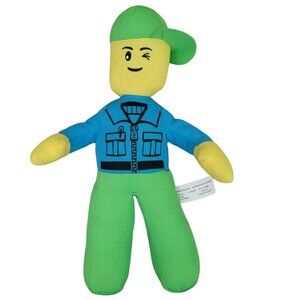 Lego Man Worker Plush Doll Green Blue Shirt Stuffed Animal Caravan Soft Toys
